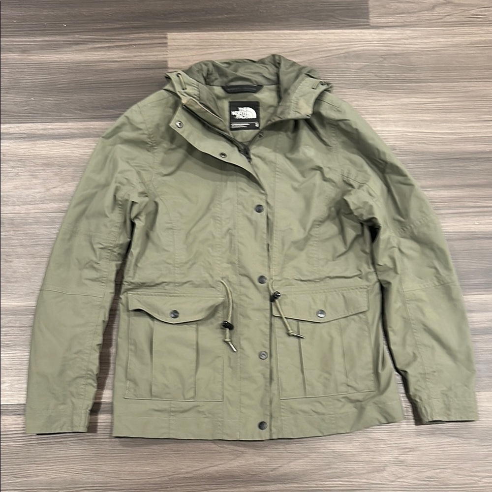 North Face Green Rain Jacket Windbreaker